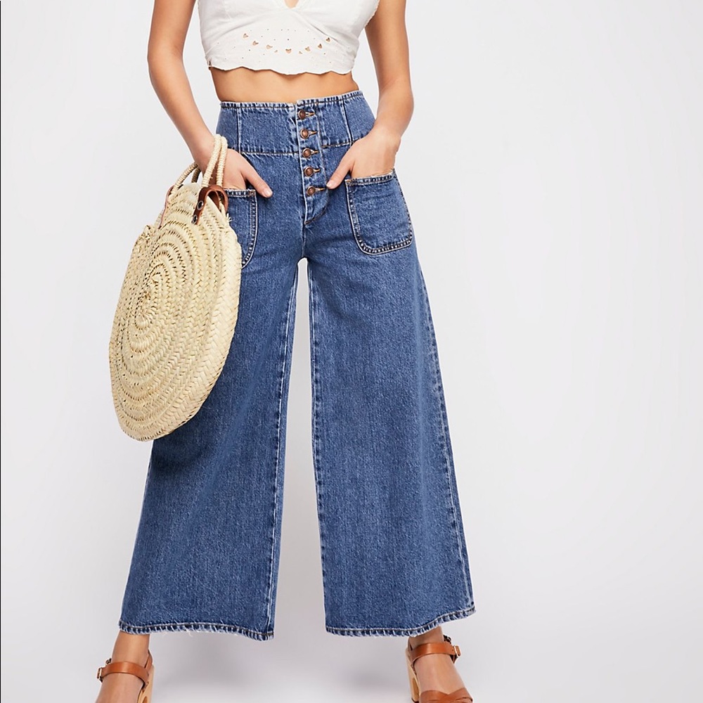 Free People cropped flare jeans